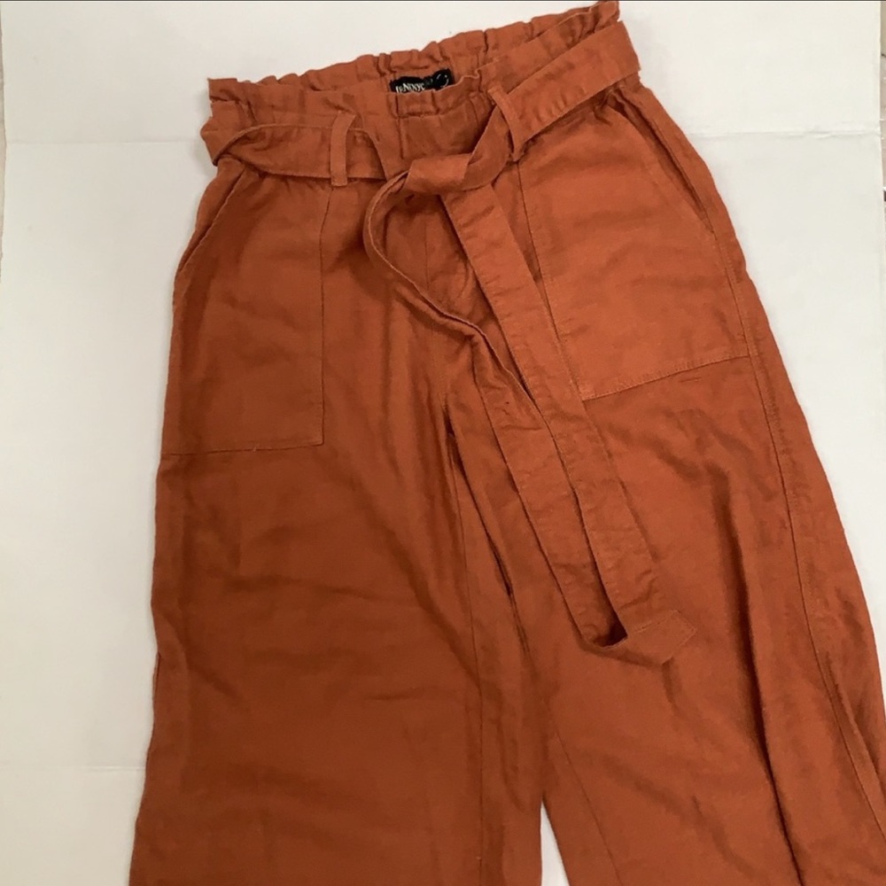 Blank NYC linen burnt orange pants